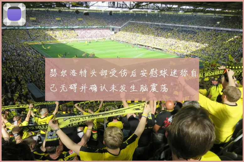 瑟尔洛特头部受伤后安慰球迷称自己无碍并确认未发生脑震荡